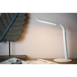 Lampe de bureau à led ajustable métal et bois (noir ou blanc)