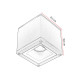 Spot plafond de salle de bain 1 lampe Ava