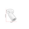 Spot plafond rond LED dimmable 1 lampe Yrus