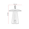 Lampe de table pour extérieur LED dimmable Giny