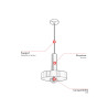 Suspension rétro ronde pour salle à manger Gia