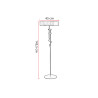 Lampadaire rétro Ø 45 cm Gia