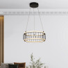 Suspension industrielle LED noir Ø 38 cm Circolo