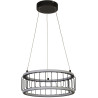 Suspension industrielle LED noir Ø 38 cm Circolo