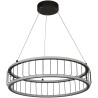 Suspension industrielle LED noir Ø 58 cm Circolo