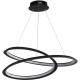 Suspension LED noir contemporaine Swirl