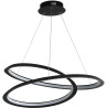 Suspension LED noir contemporaine Swirl