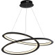 Suspension LED noir contemporaine Swirl