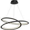 Suspension LED noir contemporaine Swirl