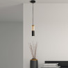 Suspension moderne noir et ambre Merrygold