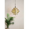 Suspension LED noir et or moderne Hive