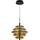 Suspension LED noir et or moderne Hive