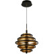 Suspension LED noir et or moderne Hive