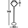 Lampadaire LED noir et or moderne Hive