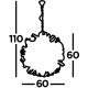 Suspension moderne métal chromé Curls