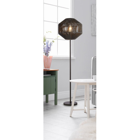 Lampadaire moderne noir Wicker