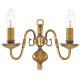 Applique chandelier classique métal laiton massif Flemish