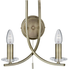 Applique chandelier moderne verre et métal Ascona
