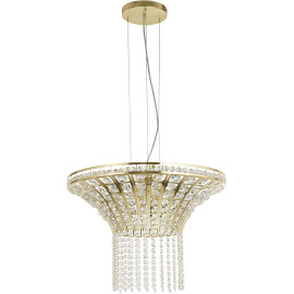 Lustre baroque cristal rond dimmable Gemma