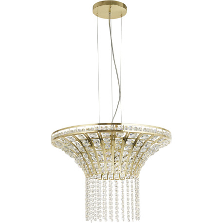 Lustre baroque cristal rond dimmable Gemma