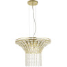 Lustre baroque cristal rond dimmable Gemma