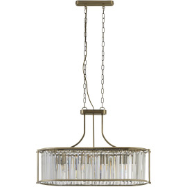 Lustre ovale baroque cristal dimmable Victoria