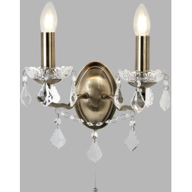 Applique chandelier cristal et métal baroque Paris