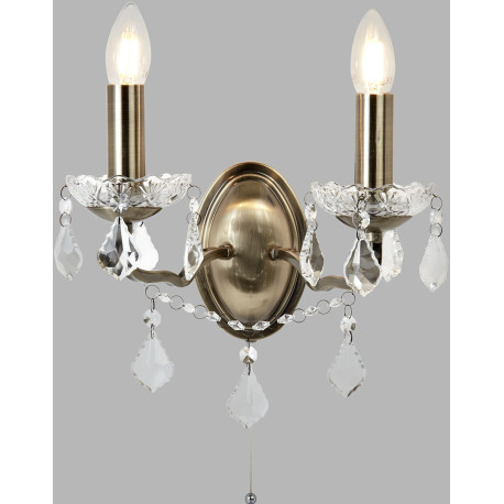 Applique chandelier cristal et métal baroque Paris