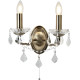 Applique chandelier cristal et métal baroque Paris