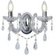 Applique chandelier métal et cristal baroque Marie Thérèse