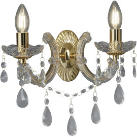 Applique chandelier métal et cristal baroque Marie Thérèse