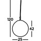 Suspension boule moderne verre Ø 25 cm Atom