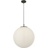 Suspension boule moderne verre Ø 30 cm noir Atom