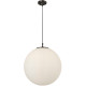 Suspension boule moderne verre Ø 30 cm noir Atom