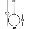 Suspension boule moderne verre Ø 40 cm Atom