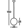 Suspension moderne boule verre Endor