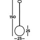 Suspension moderne boule verre Endor