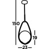 Suspension design métal et verre boule Avalon