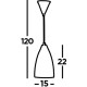 Suspension moderne métal et verre Ankara