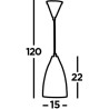 Suspension moderne métal et verre Ankara