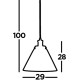 Suspension rétro métal et verre Pyramid