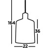 Suspension moderne métal Ø 22 cm Bird Cage