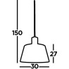 Suspension moderne métal Ø 30 cm Bird Cage