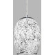 Suspension verre blanc moderne Crackle