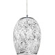 Suspension verre blanc moderne Crackle