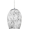 Suspension verre blanc moderne Crackle