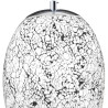 Suspension verre blanc moderne Crackle