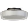 Plafonnier LED rond métal et verre Puck