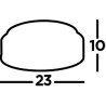 Plafonnier moderne Ø 23 cm métal et verre Cheese